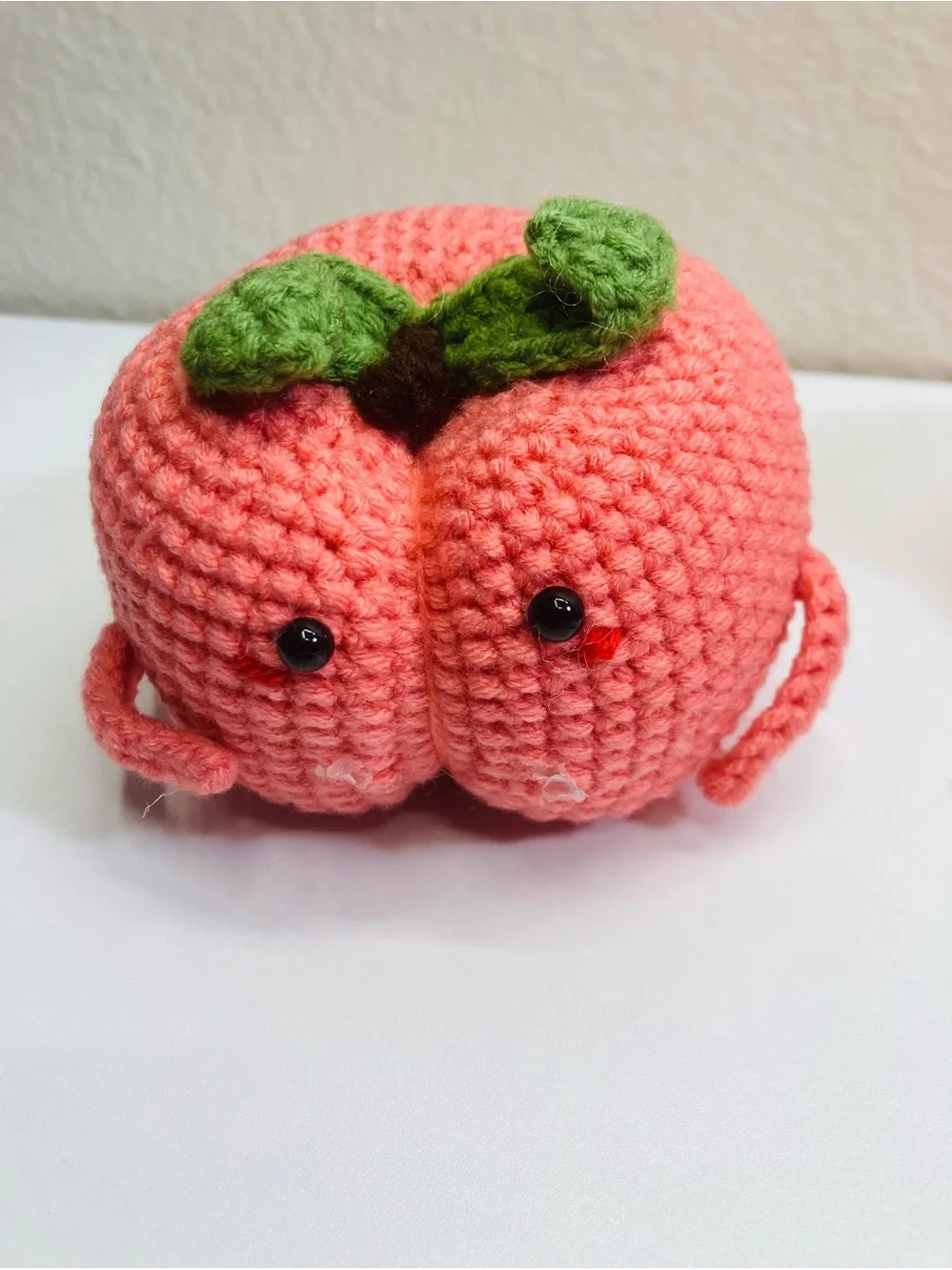 3 Summer Peach Friends Crochet Amigurumi Plushies